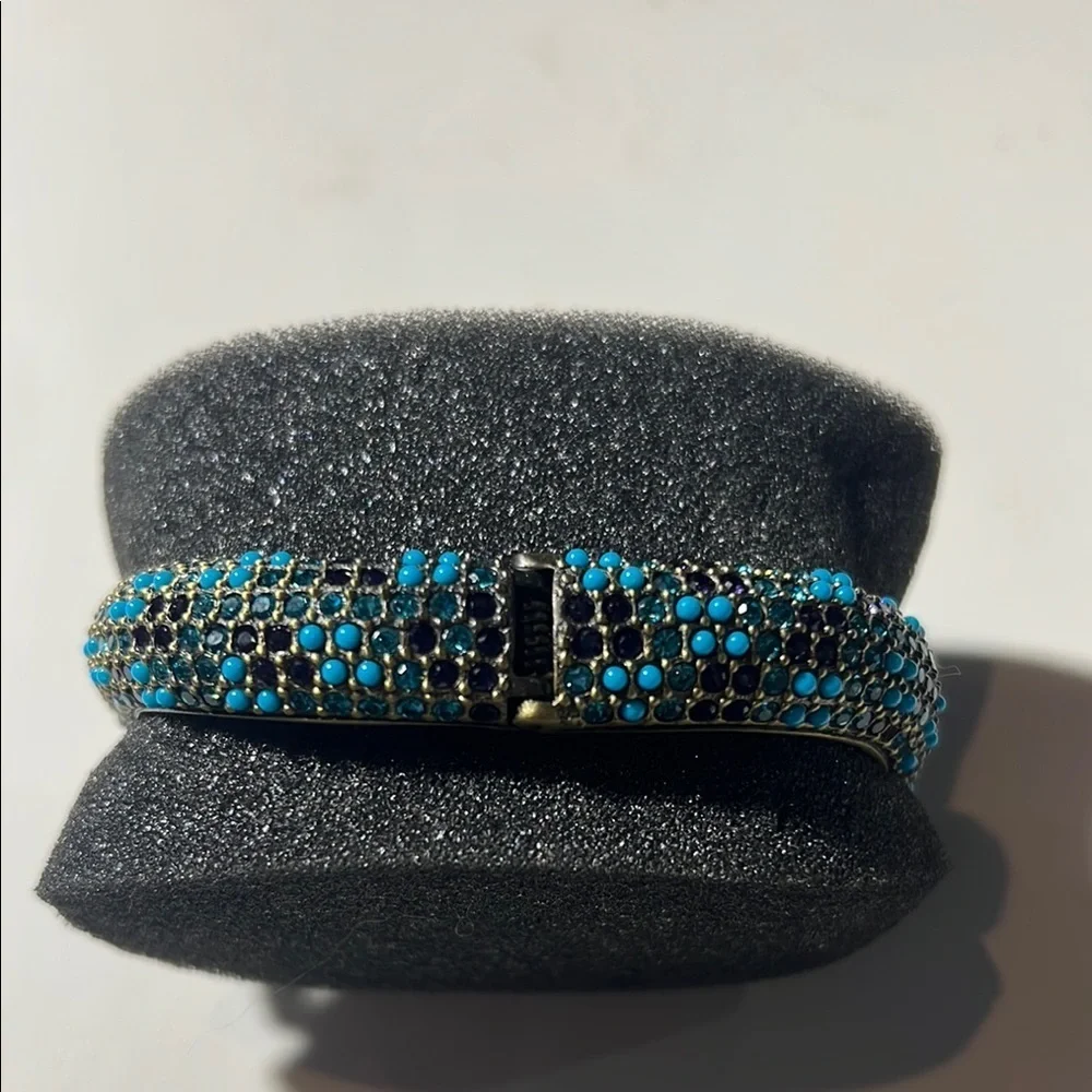 Turquoise and Black Snake Bracelet Watch. WA436 - Picture 2 of 6